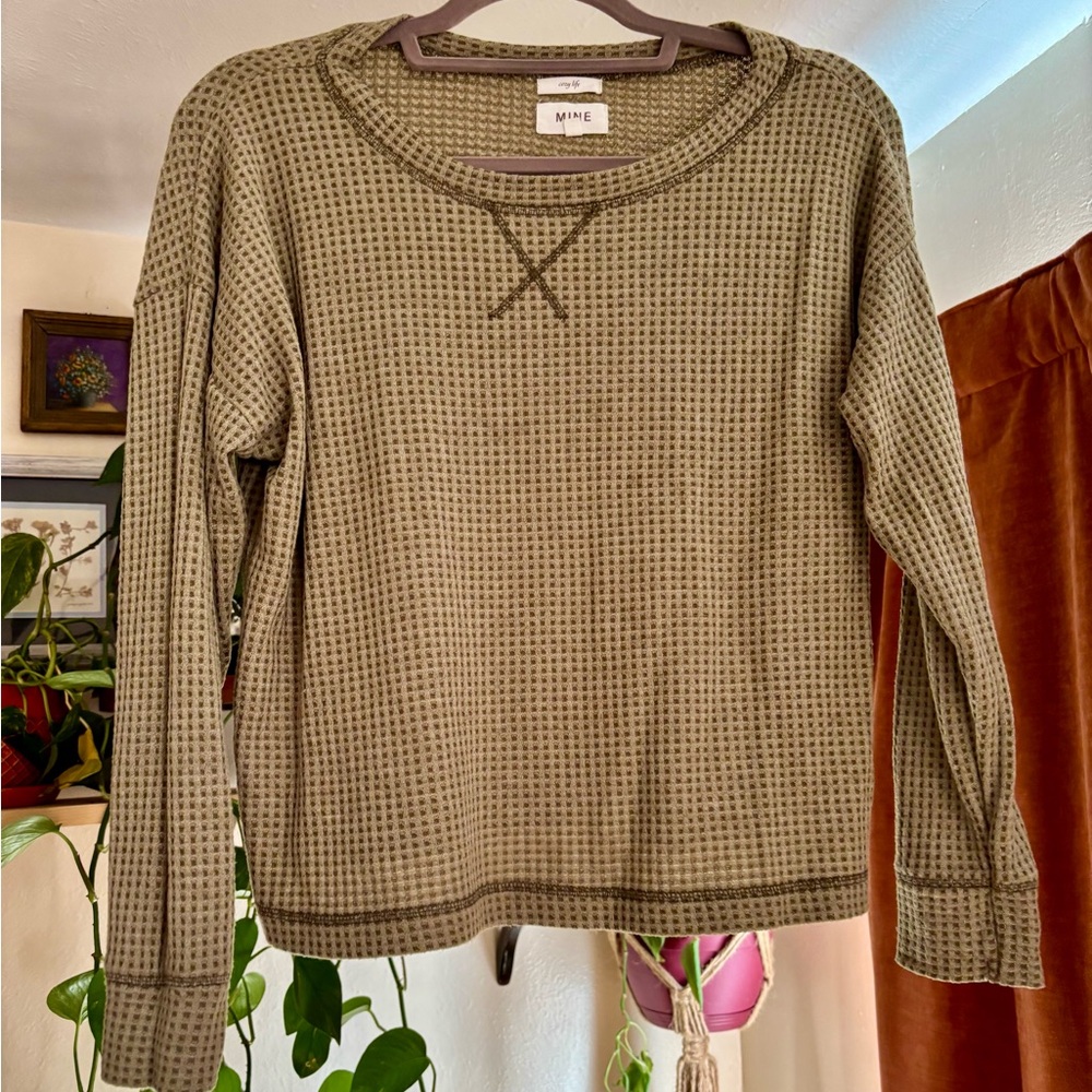 Mine Textured Sage  Women's Sweater